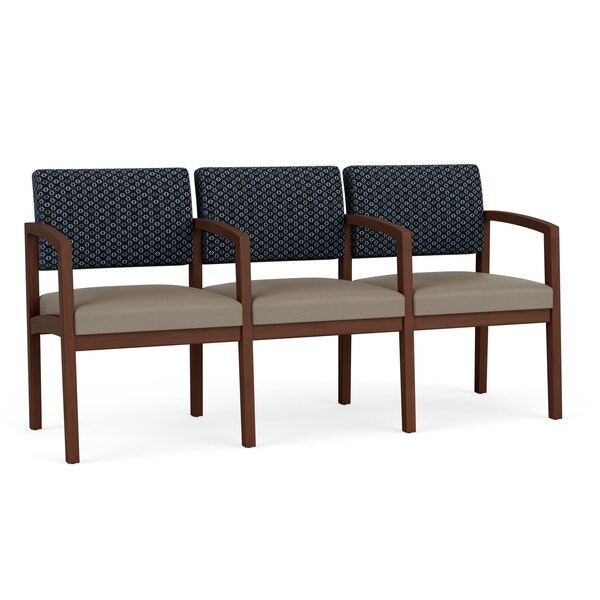 Lesro Lenox 3 Seat Tandem Seating W/ Arms, 65 in W 26 in L 31.5 in H LW3103 - main